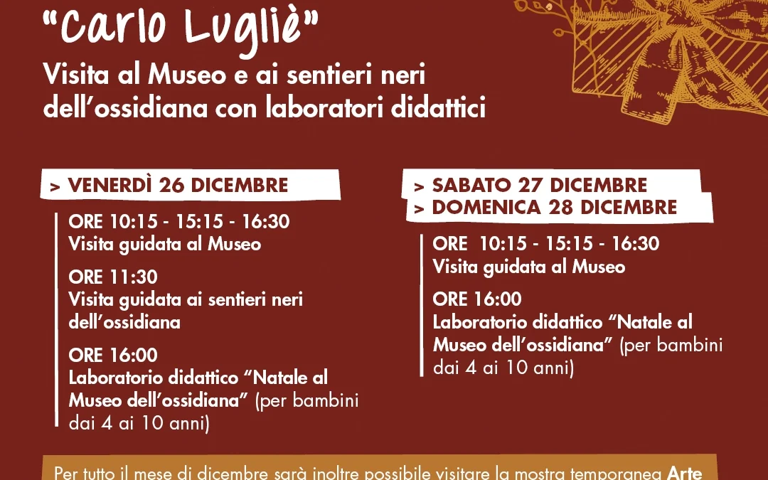 Natale al Museo dell’ossidiana “Carlo Lugliè”